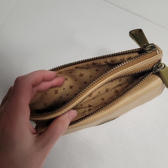 Fossil Explorer Wallet Leather Tan Zip Vintage Y2K - Picture 4 of 6